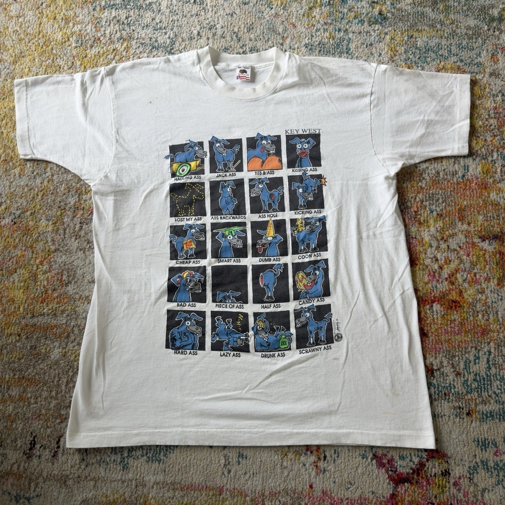 Vintage 90s The Outhouse Shirt Mens 2XL Funny Ass Donkey Cartoon Graphic